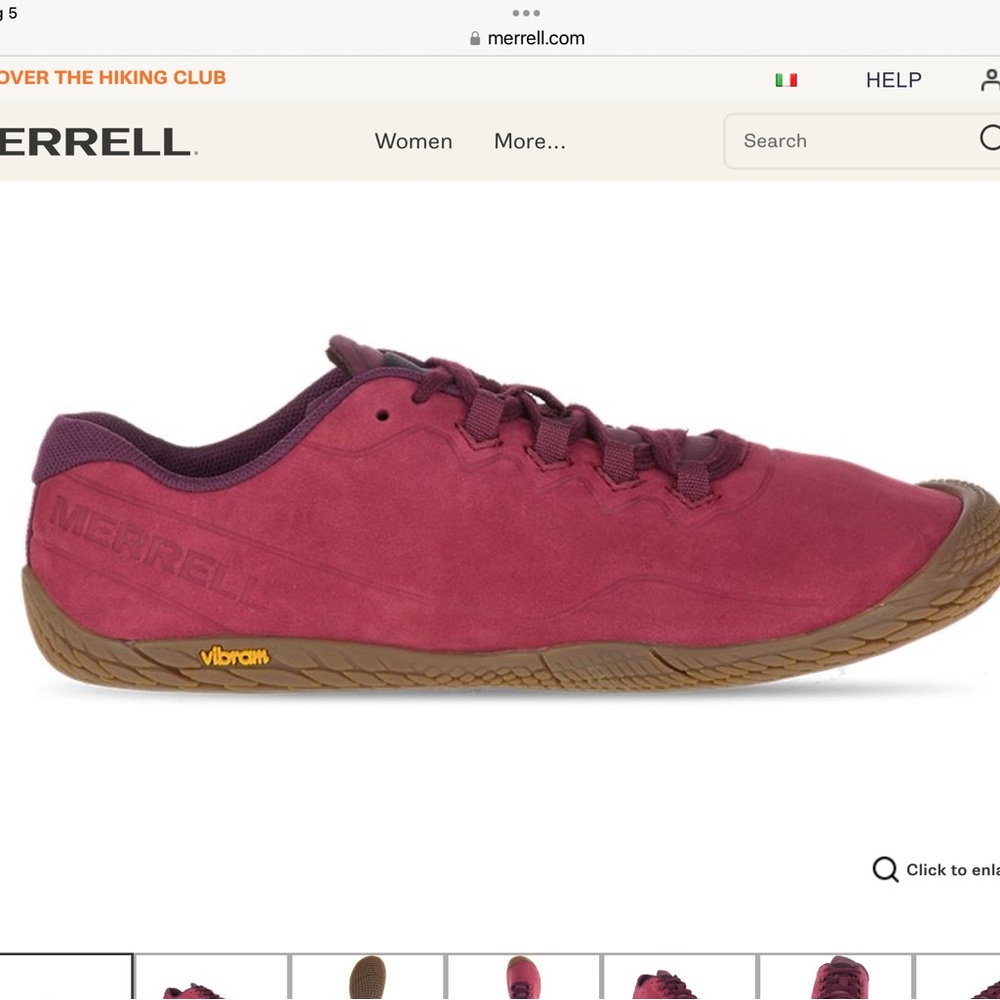 Merrell Vapor Glove 3 Lunar LTR in Pomegranate